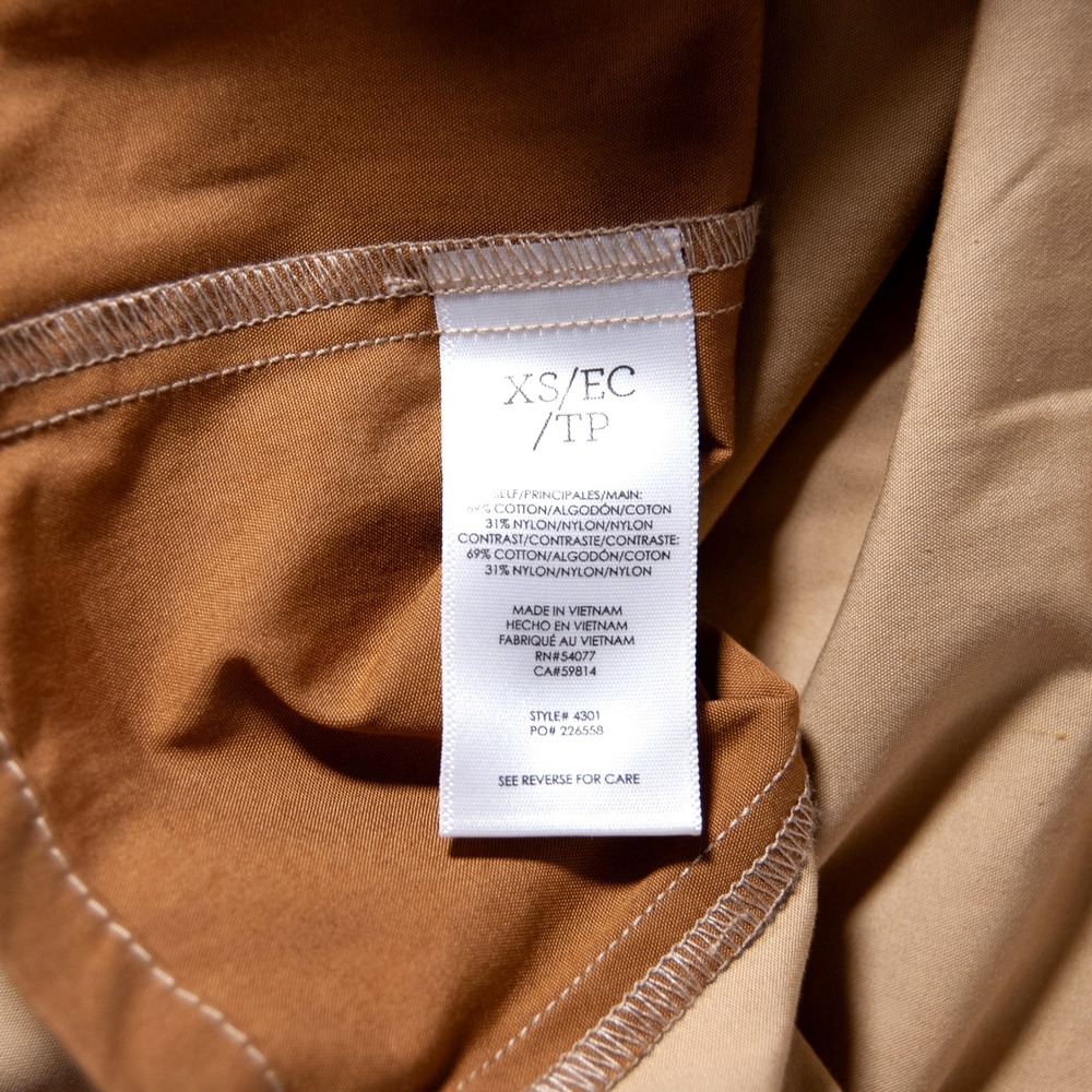 Cabi XS Women Tan #4301 Cotton Button Down Mason Jacket Collared Utility X Small - Picture 4 of 14